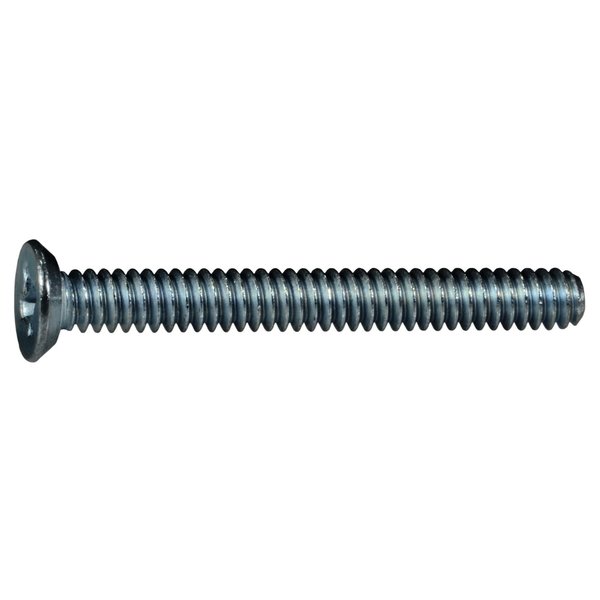 Midwest Fastener #6-32 x 1-1/4 in Phillips Flat Machine Screw, Zinc Plated Steel, 15 PK 931027